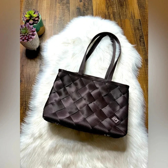 maggie Handbags - Maggie Bags Genuine Seatbelt Bag Brown